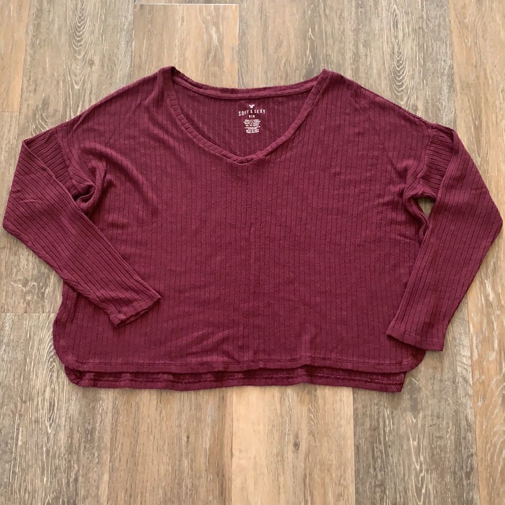 American Eagle Ribbed Lightweight oversized Sweater EUC sz xs
